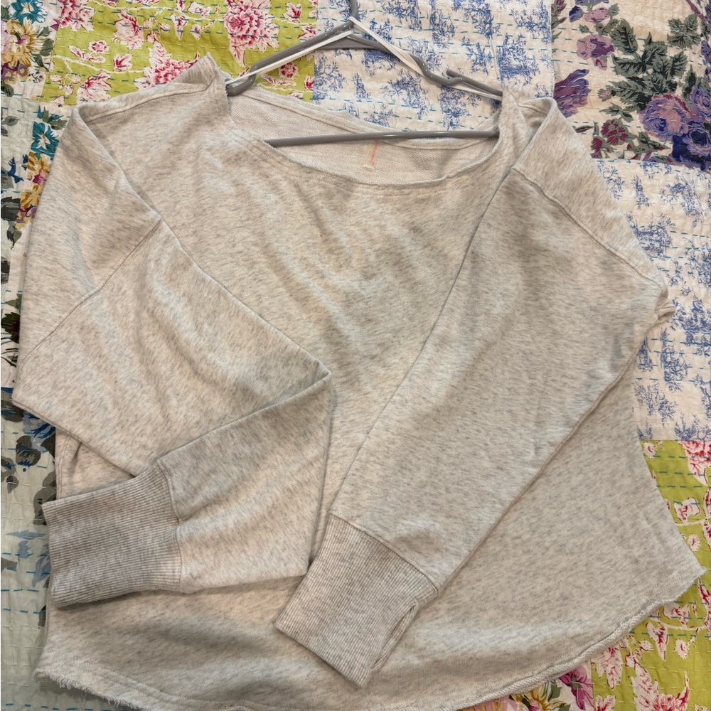 FP Movement by Free People Light Heather Gray Pullover Sweatshirt